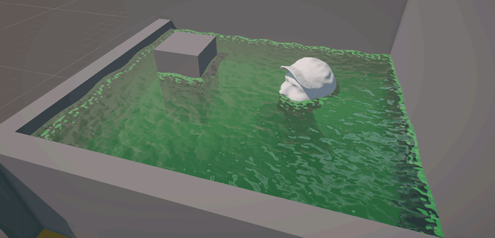 Illustration av water shader skapad av studerande på Procedural Artist utbildningen